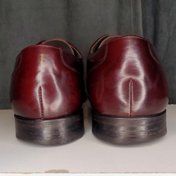 Stafford Comfort Plus Vintage Cap Toe Oxblood Burgundy Dress Shoes Mens 12 EEE/E - Picture 4 of 9